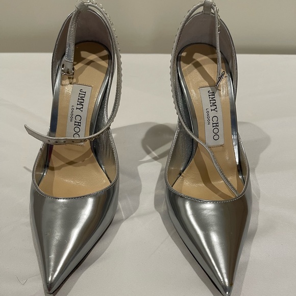 Jimmy Choo Silver Helix 100s! - Picture 1 of 11